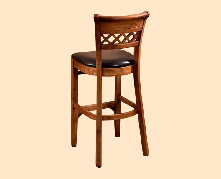 Classical English style design high wood bar chair