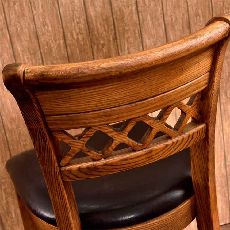 Classical English style design high wood bar chair