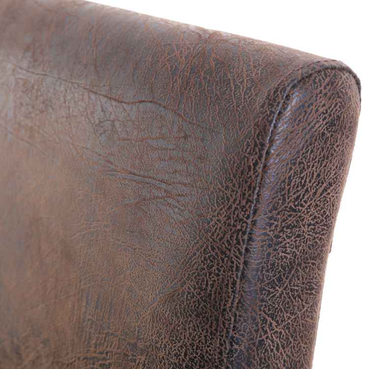 Classical design black micro-leather upholstered side bar chair