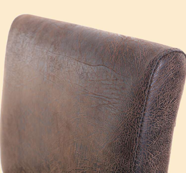Classical design black micro-leather upholstered side bar chair