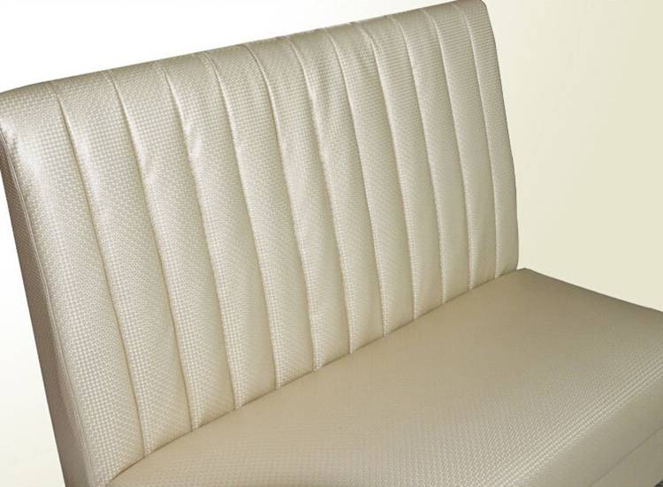 2016 newest design restaurant PU leather with stripe double booth,fashion and economic dining room PU leather double booth