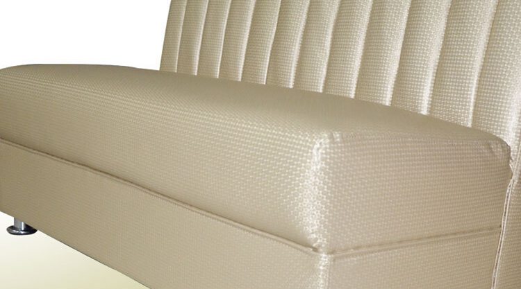 2016 newest design restaurant PU leather with stripe double booth,fashion and economic dining room PU leather double booth