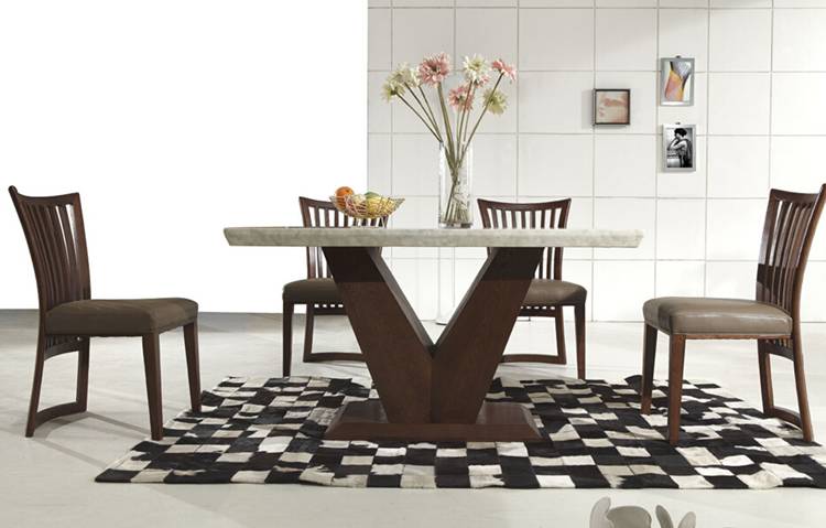 High quality modern dining room rectangle white marble table,fashion style 4 seater white marble table