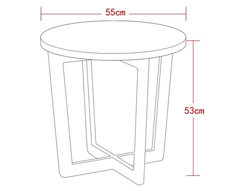 Classical design coffee room round plywood table,American style plywood table top with cross iron table legs